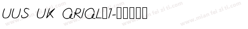 UUS UK ARIAL_1字体转换